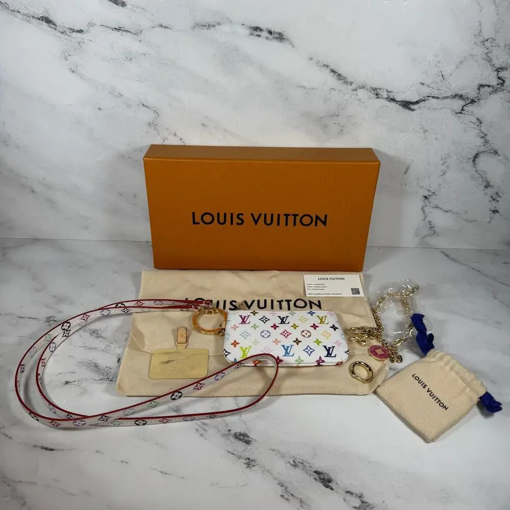 Louis Vuitton Murakami Multicolor Phone Holder LV X TM Pouch Rare New 2025
